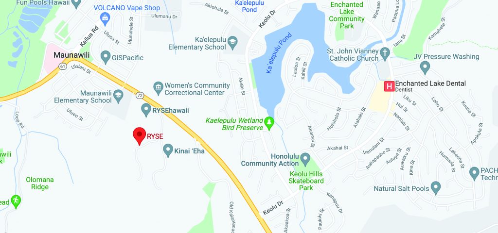 Directions to RYSE Kailua - Map